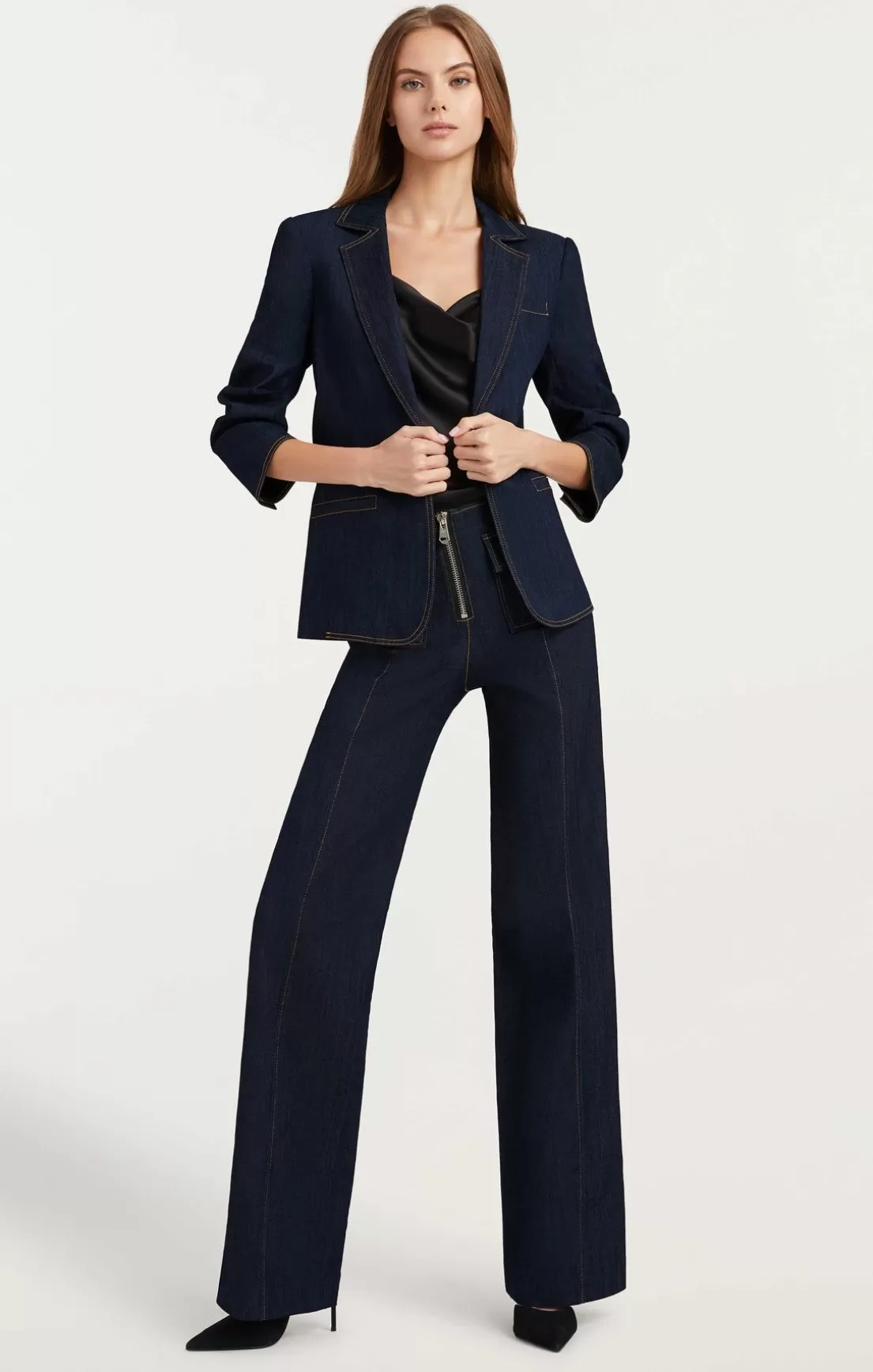 Denim Khloe Blazer*Cinq à Sept Flash Sale