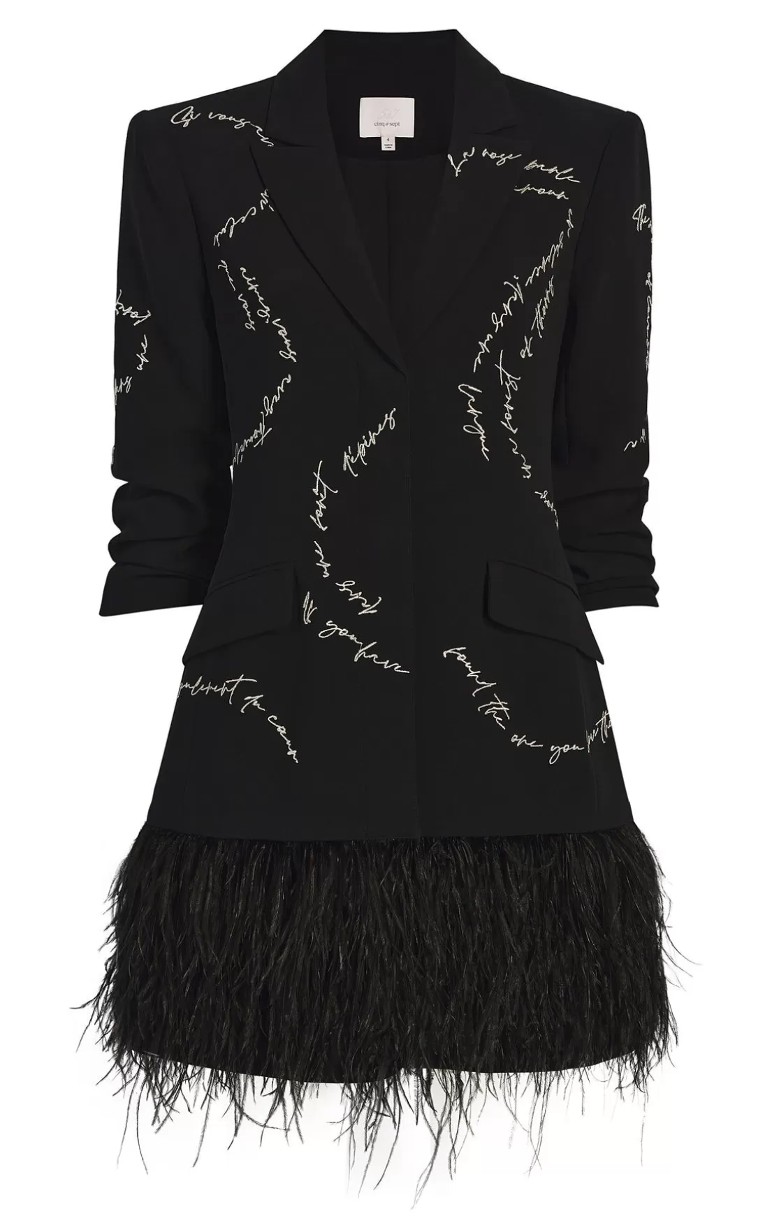 Feather And Script Embellished Joel Dress*Cinq à Sept Online