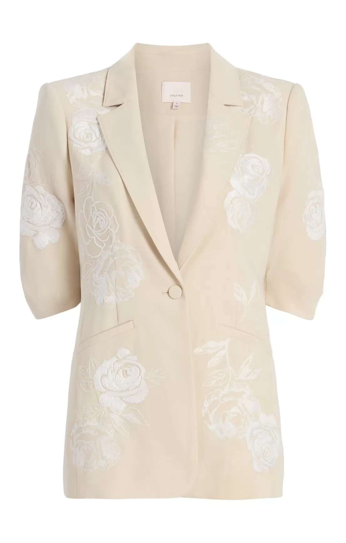 Floating Roses Embellished Short Sleeve Khloe Blazer*Cinq à Sept Fashion