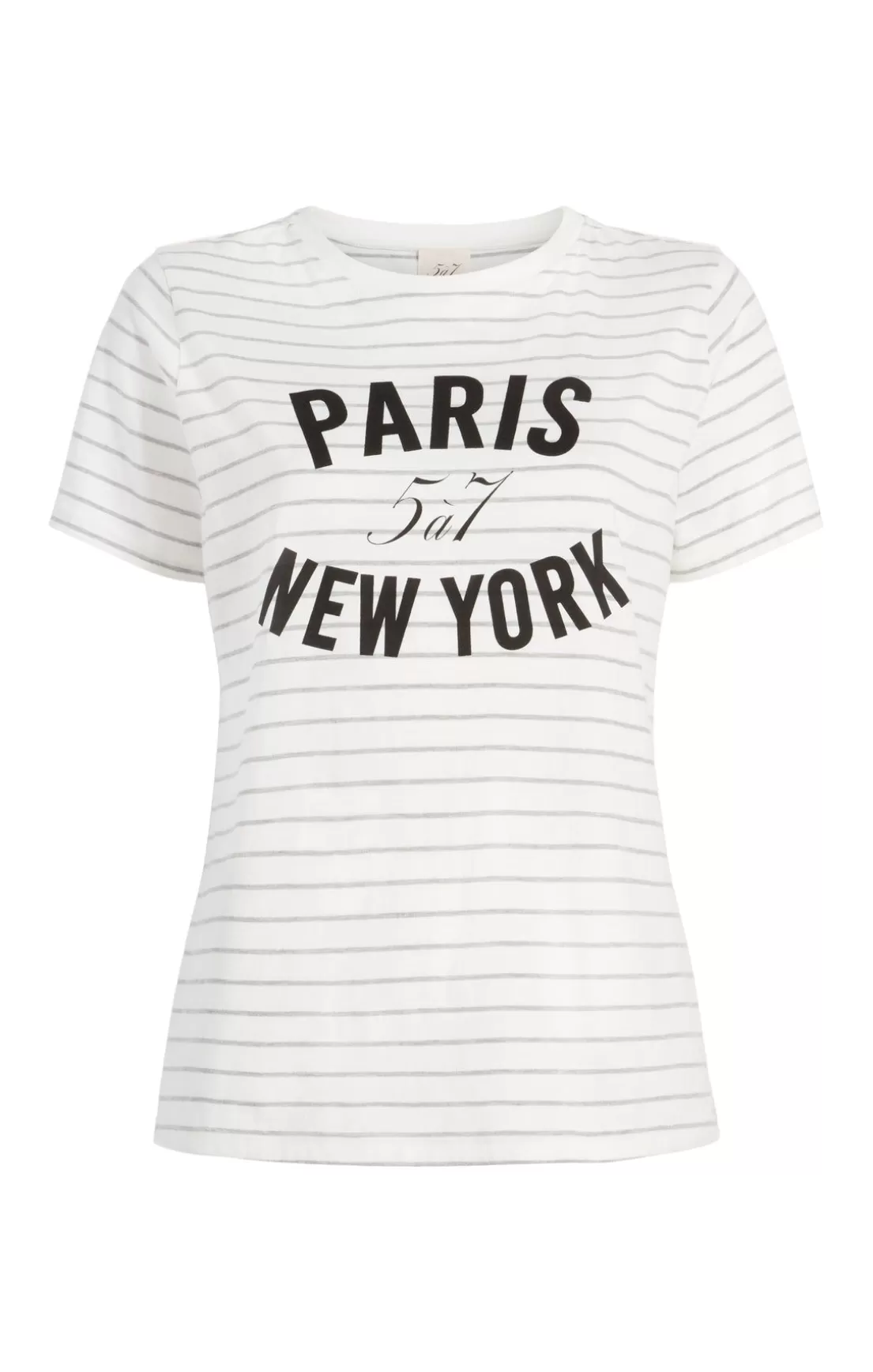 Melange Stripe Paris New York Tee*Cinq à Sept Best Sale