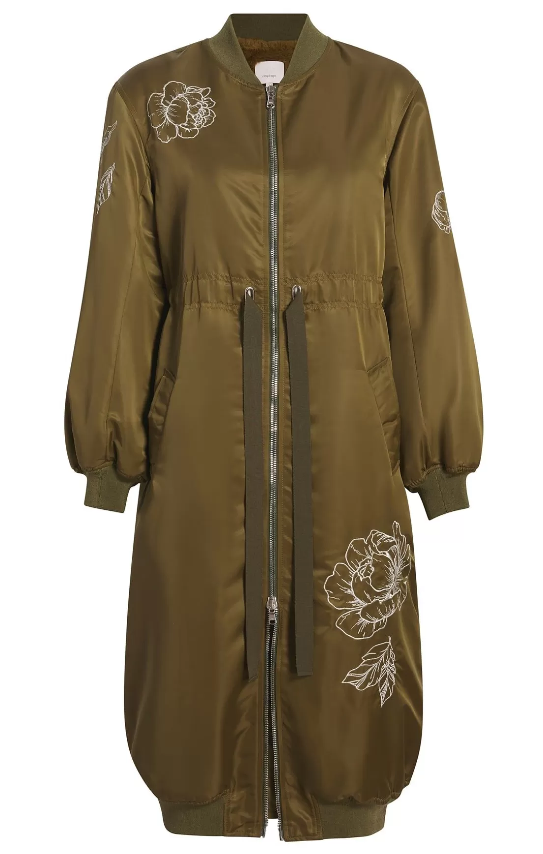 Peony Embroidered Long Pauline Coat*Cinq à Sept Best