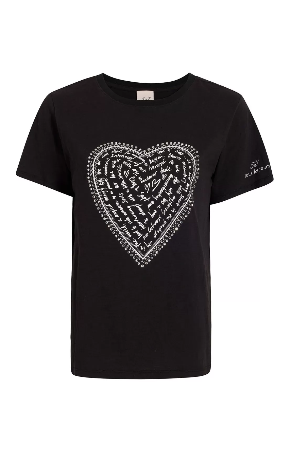 Rhinestone Love Letter Heart Tee*Cinq à Sept Flash Sale