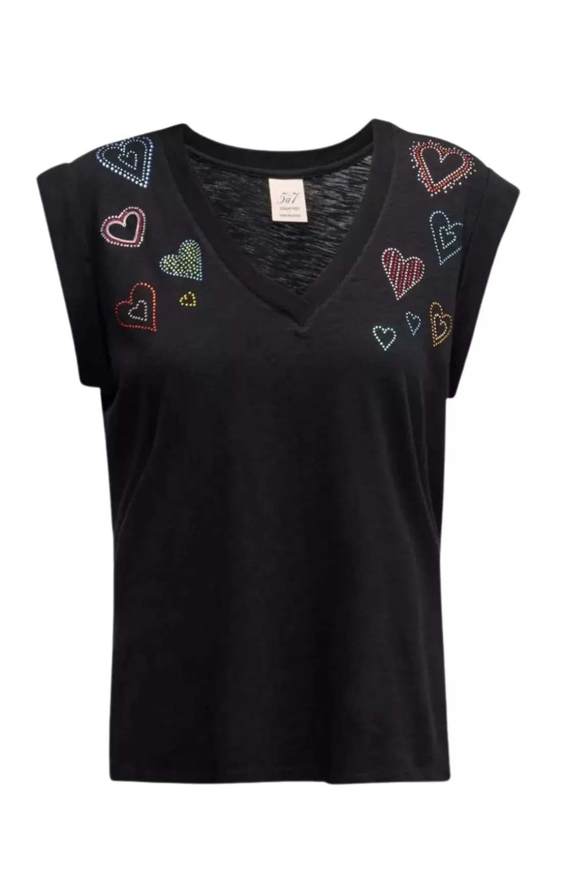 Rhinestone Love Letter V-Neck Bella Tee*Cinq à Sept Clearance