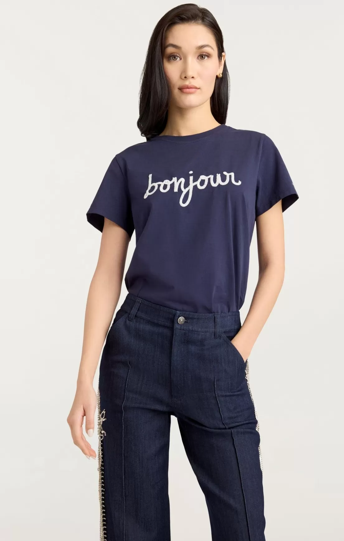 Sequined Bonjour Tee*Cinq à Sept Discount