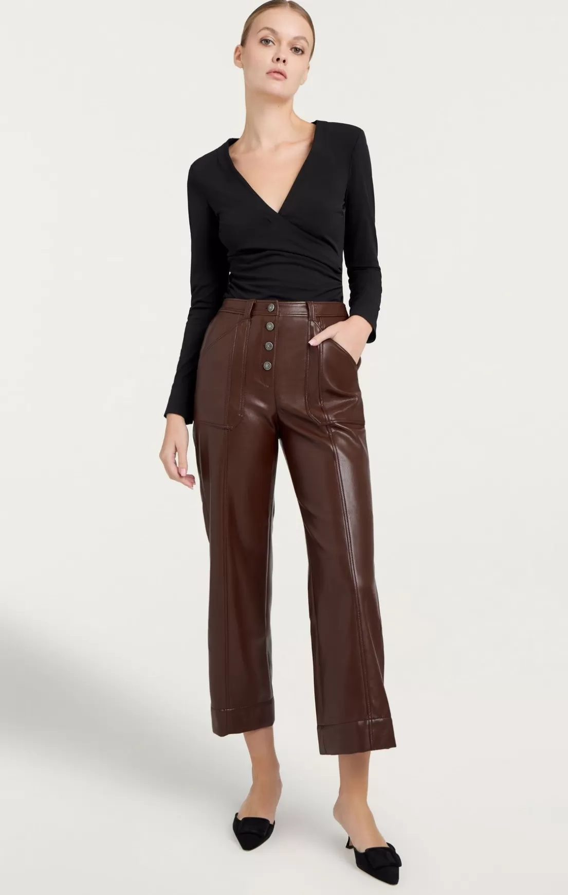 Vegan Leather Benji Pant*Cinq à Sept Cheap