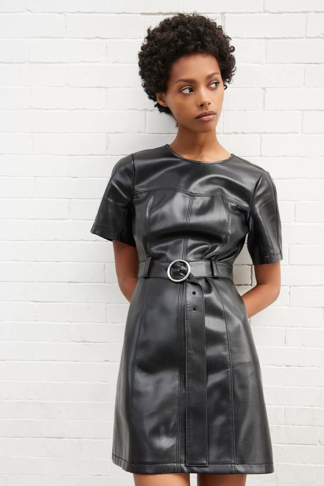 Vegan Leather Siv Dress*Cinq à Sept Discount